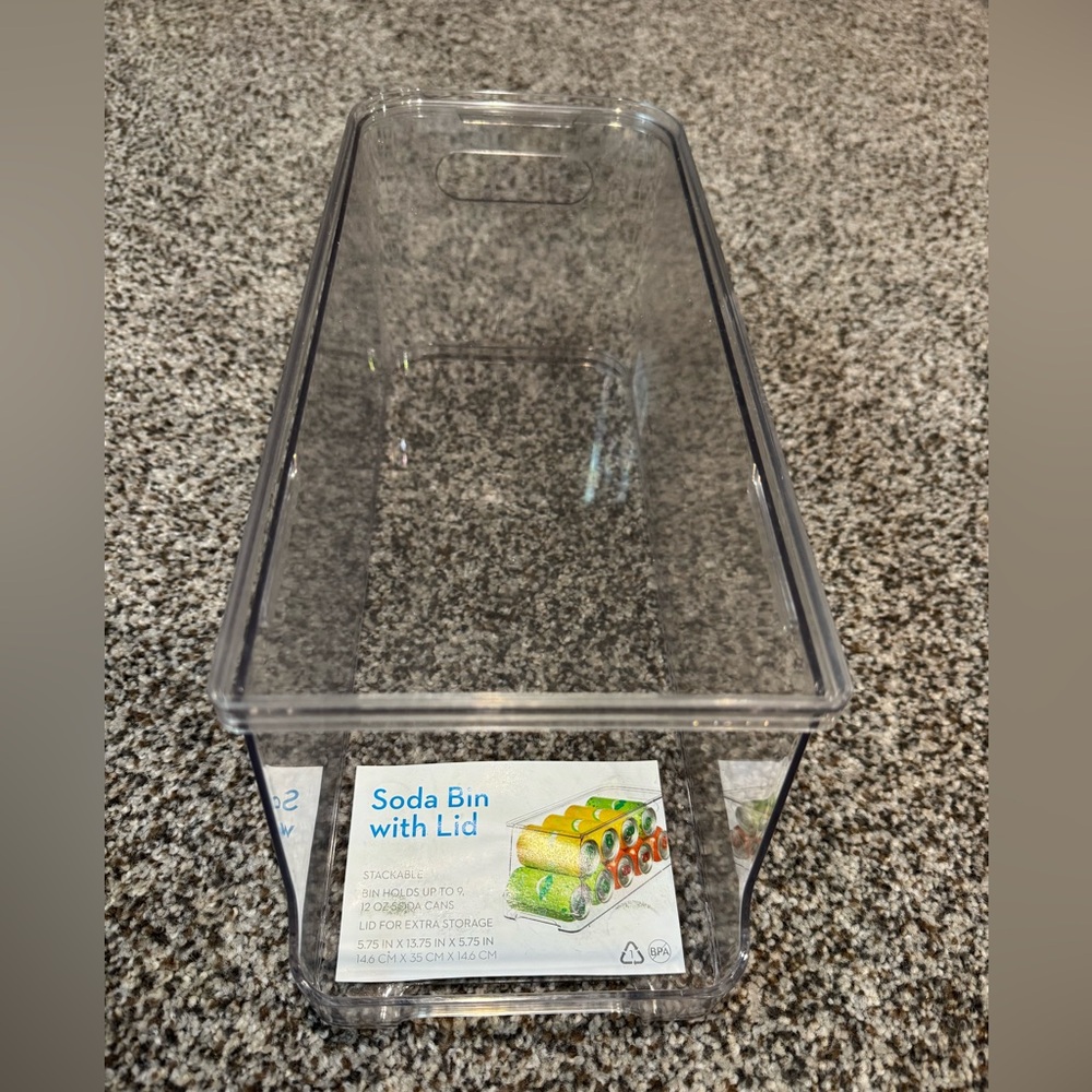 Clear Soda Bin with Lid